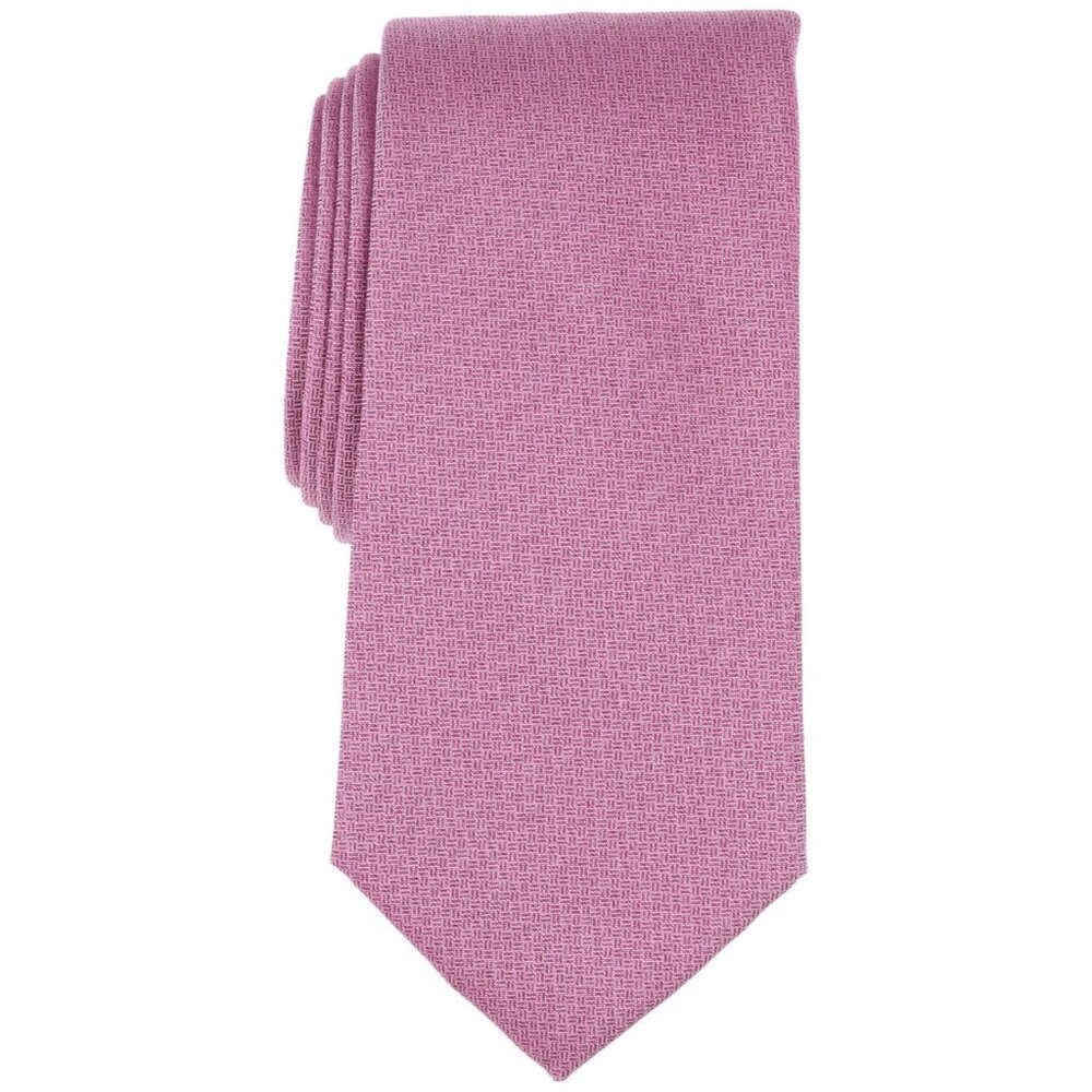 Michael Kors Men's Dorne Textured Solid Tie - Rose, One Size, NWT 49% SILK